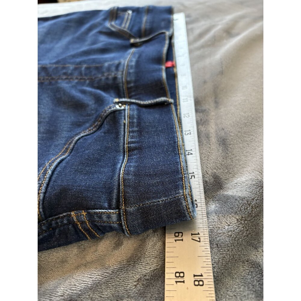 Spanx Women's High-Waisted Skinny Denim Leggings Blue Dark Wash - Picture 6 of 8